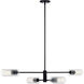 Velestino 4 Light 5.25 inch Black Chandelier Linear Ceiling Light